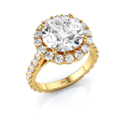 Round Diamond Halo Engagement Ring