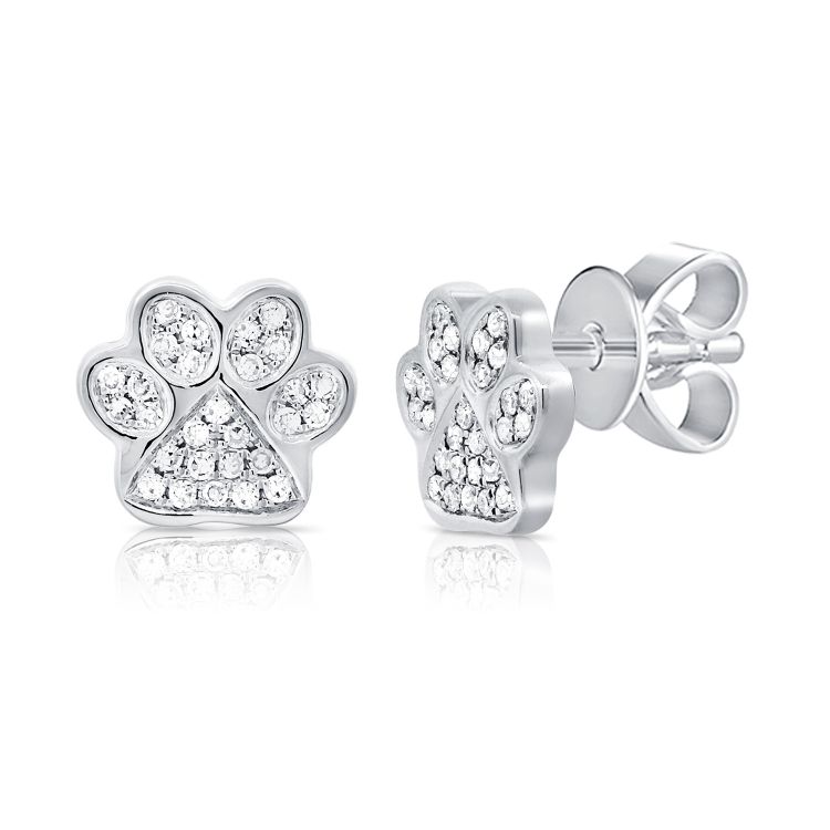 Paw Print Studs