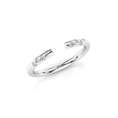 Scattered Diamond Open Eternity Band