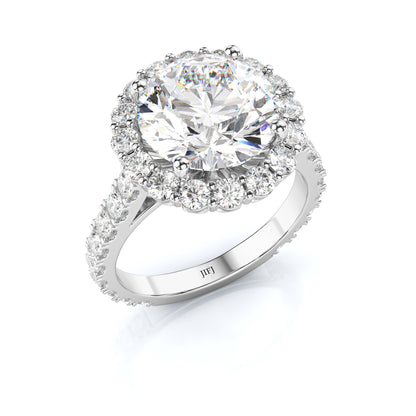 Round Diamond Halo Engagement Ring