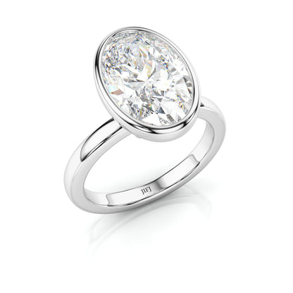 Oval Cut Bezel Engagement Ring