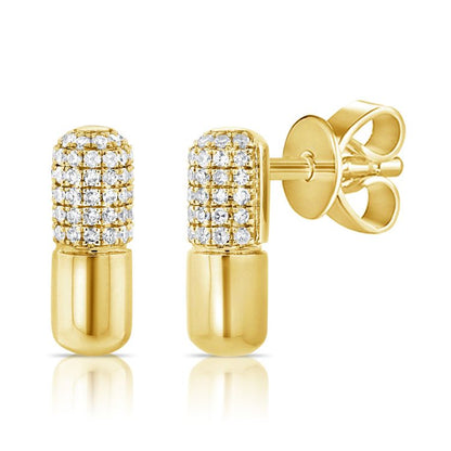 Diamond Pill Studs