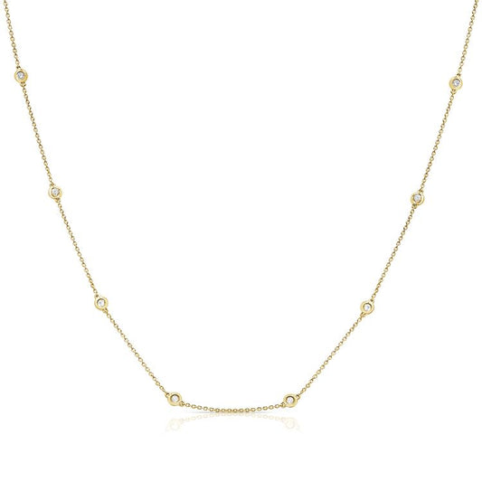 Collier station de diamants classique