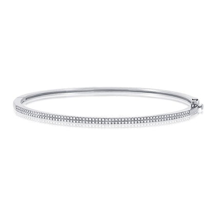 Double Row Diamond Bangle