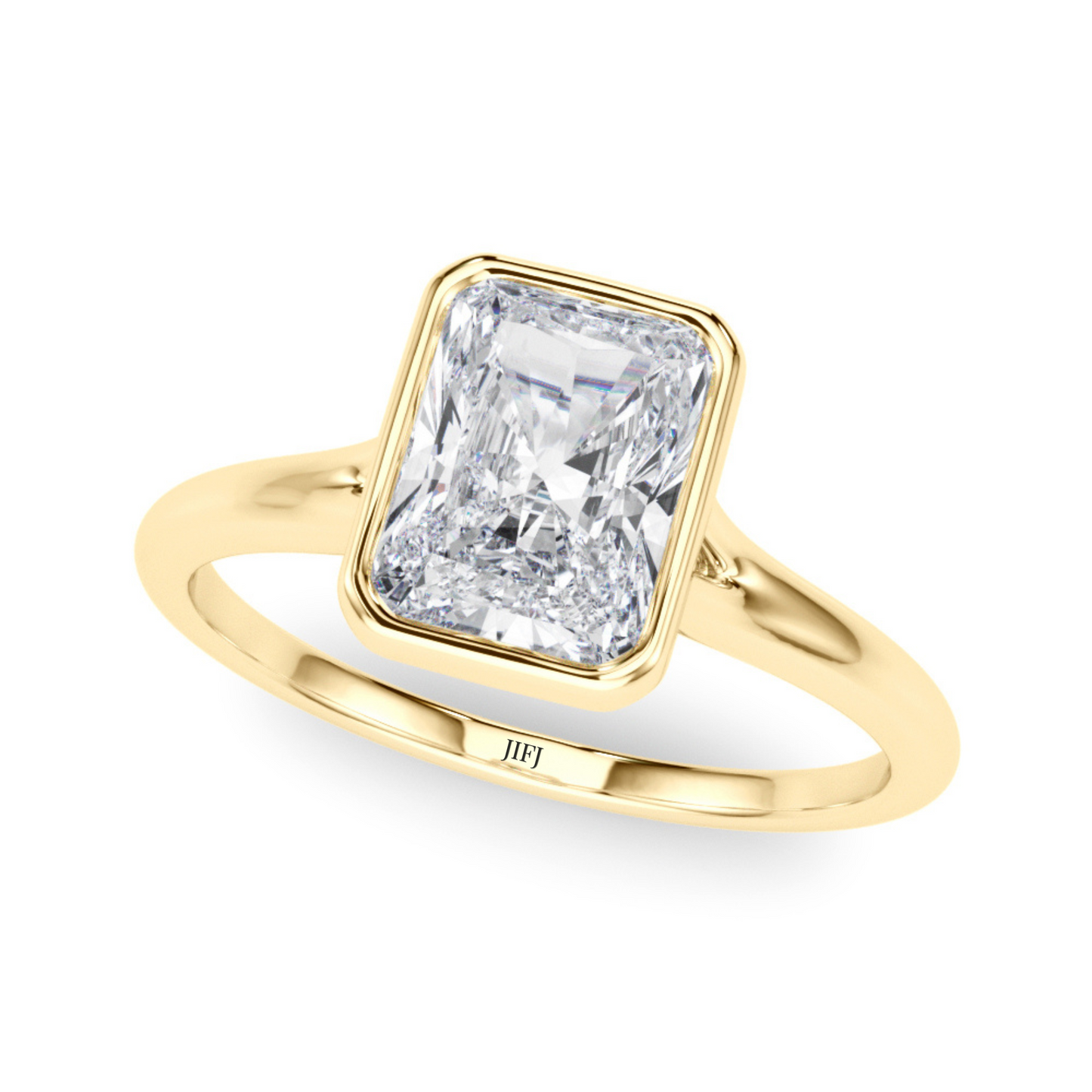 Radiant Cut Bezel Engagement Ring