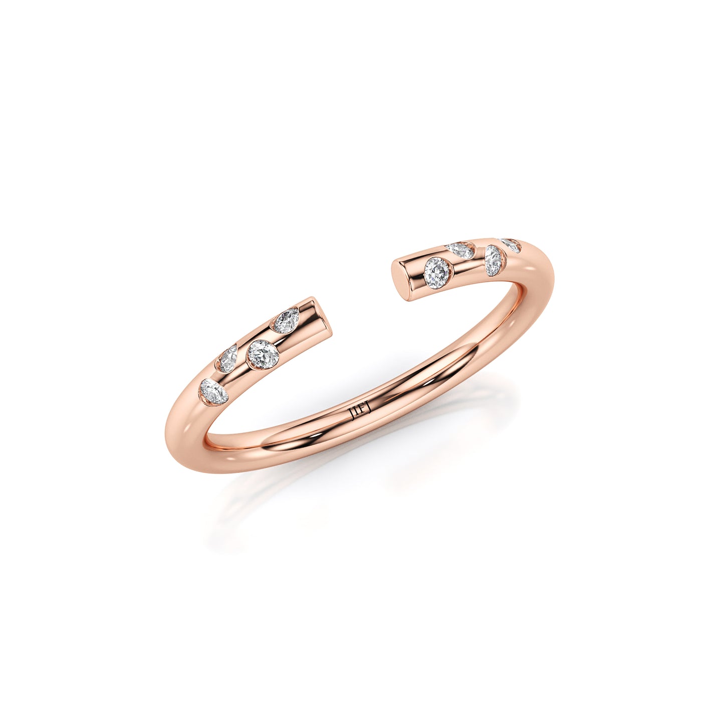 Scattered Diamond Open Eternity Band