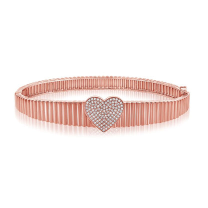 Heart & Love Diamond Bangle