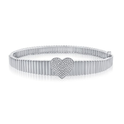 Heart & Love Diamond Bangle