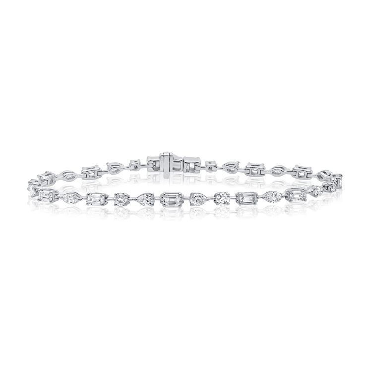 Mixed Shape Lab Diamond Tennis Bracelet