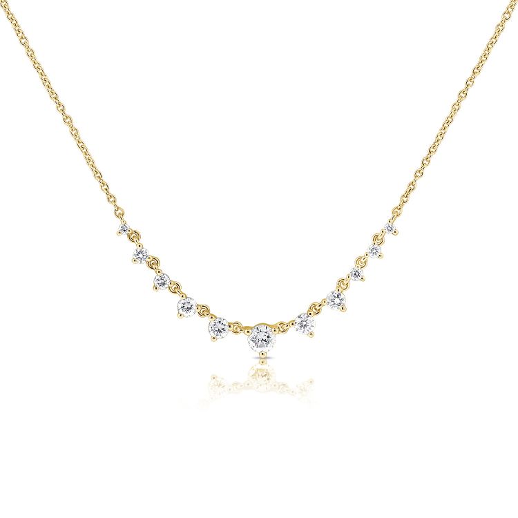 Collier station multi-diamants