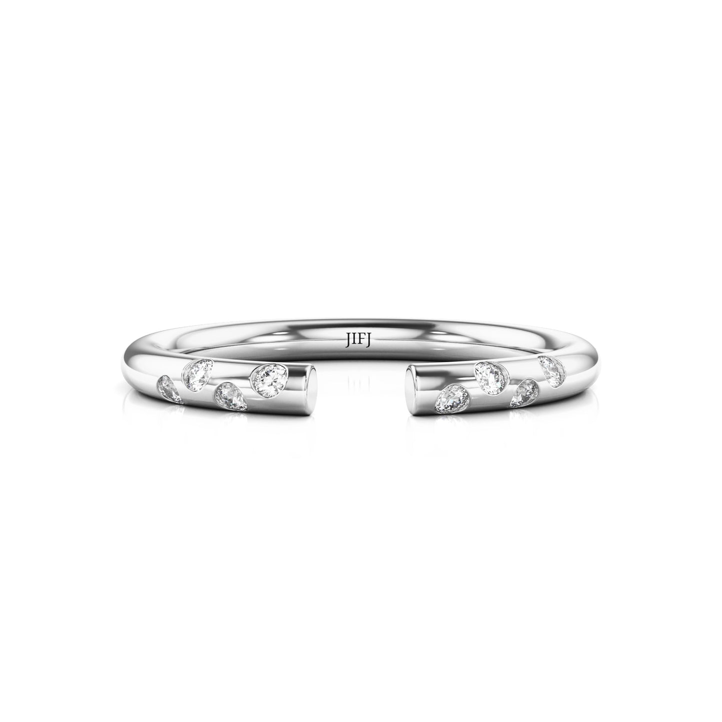 Scattered Diamond Open Eternity Band