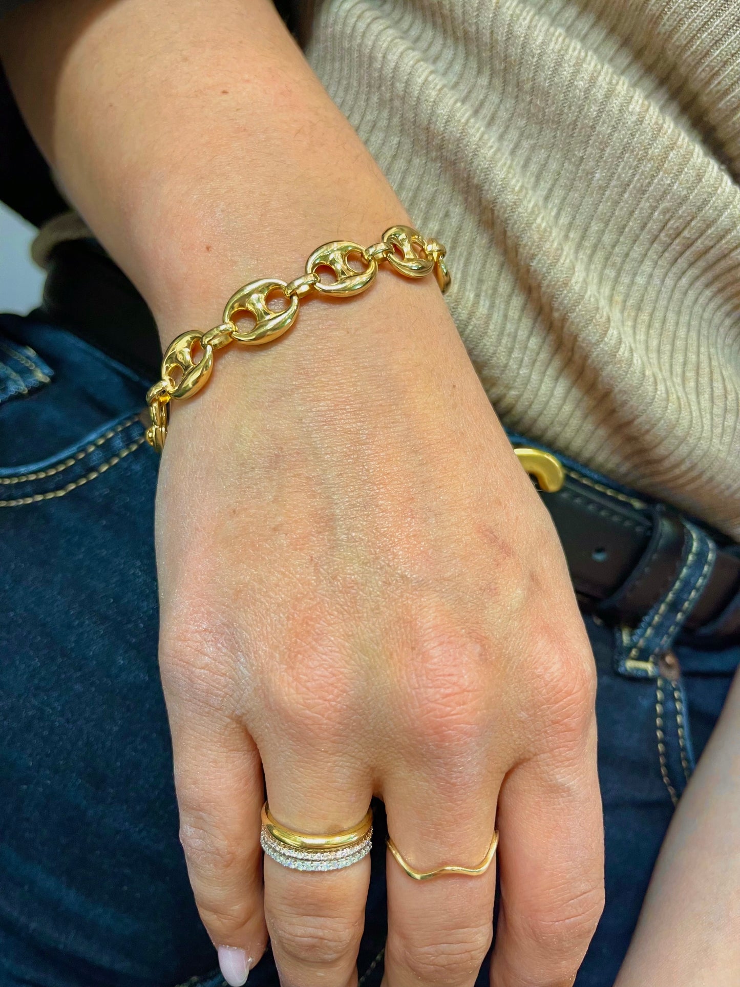 Puffy Link Chain Bracelet