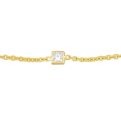 Bracelet Bolo en diamants taille princesse mini