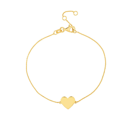 Engravable Simple Heart Bracelet