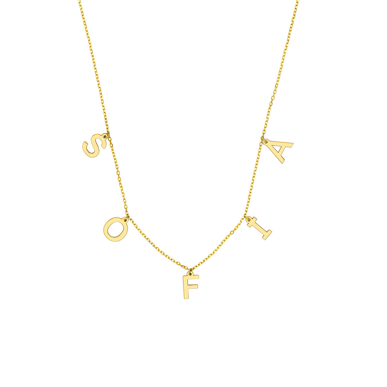 Collier Station Initiales Pendantes