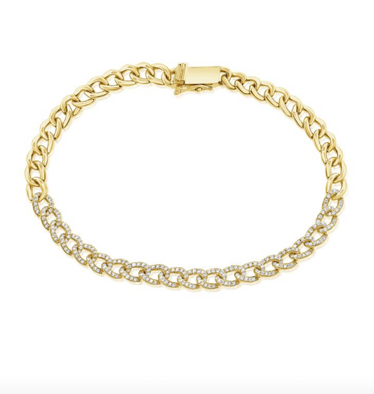 Partial Diamond Miami Cuban Bracelet