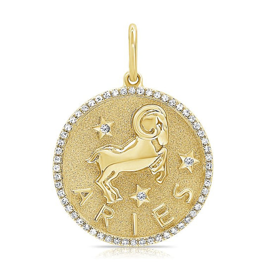 Zodiac Diamond Pavé Necklace