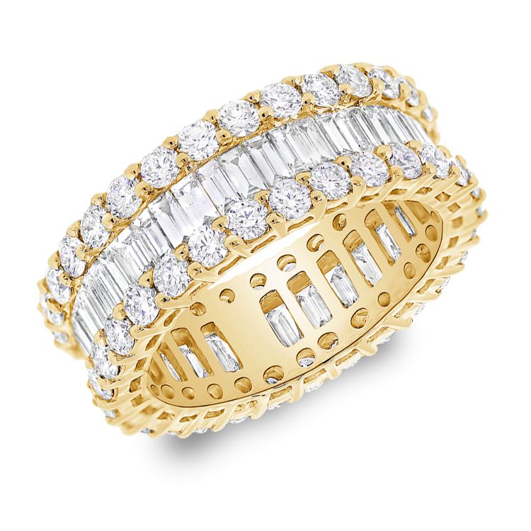 Baguette & Rounds Cigar Eternity Band – Julianna Isabella Inc.