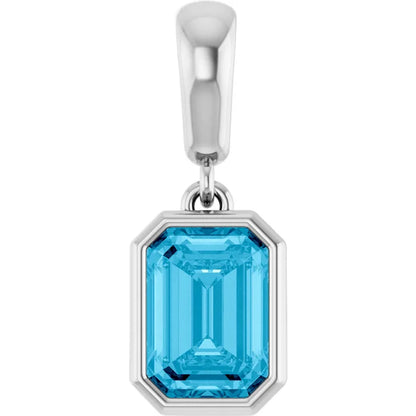 Emerald Bezel Birthstone Pendant