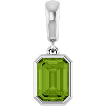 Emerald Bezel Birthstone Pendant