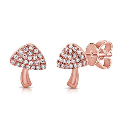 Mushroom Diamond Studs