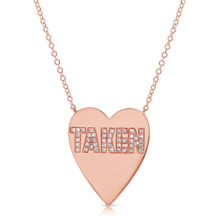 Collier pendentif coeur diamant Taken