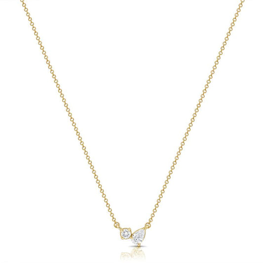 Collier triangle de diamants pendants